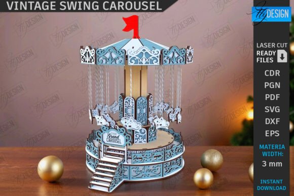 3D Christmas Carousel Laser Cut Puzzle: A Creative and Technological Holiday Trend