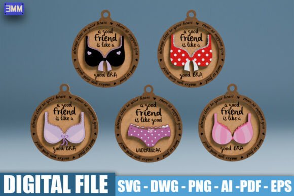3D Funny Best Friend Ornament SVG DXF