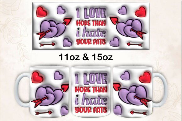 3d Inflated I Love More Than I Hate Your: A Unique Expression for Personal and Commercial Use