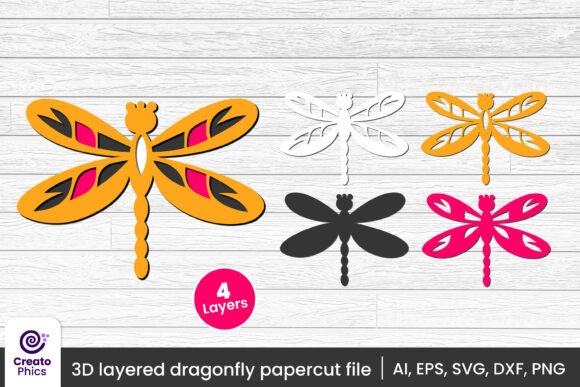 3D Layered Dragonfly Paper Laser Cut SVG: A Creative Craft Resource
