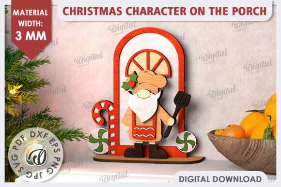Bringing Holiday Magic to Life with the 3D Christmas Gnome on the Porch LaserCut Design