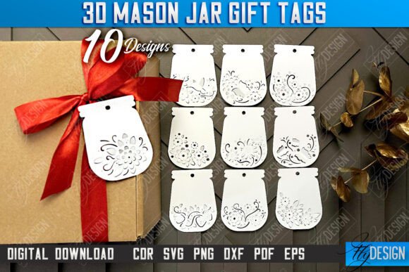 Choosing the Right 3D Mason Jar Gift Tags Bundle Paper Tags for Your Crafting Projects
