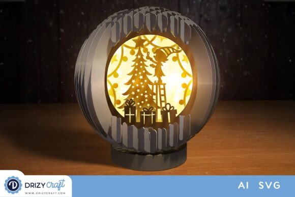 Crafting Magic: The Tiny Child with Christmas Tree 3D Pop Up for Makers and Storytellers