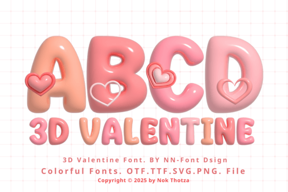 Exploring the Depth and Charm of 3d Valentine Typography