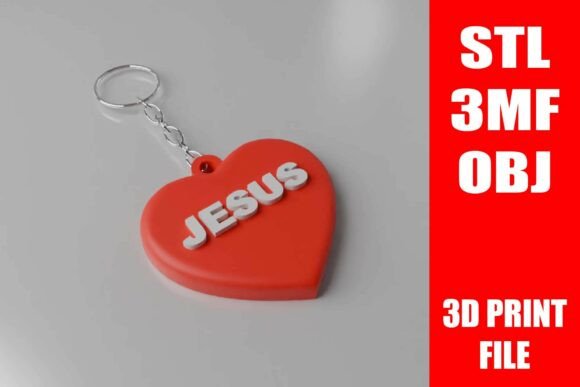 Jesus Heart Keychain Stl 3d Print File: A Unique Digital Design for Personal and Religious Expression