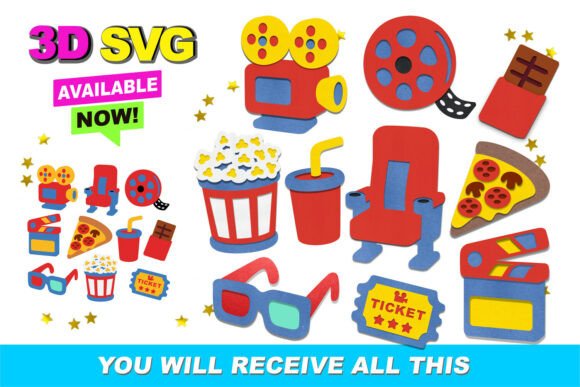 Movie Elements 3D SVG