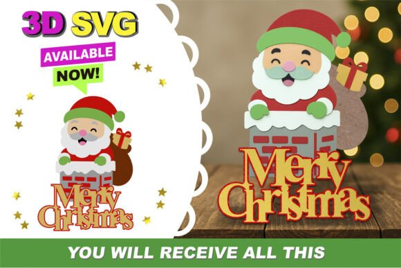 Santa Chimney Topper 3D SVG: A Creative and Practical Design Solution