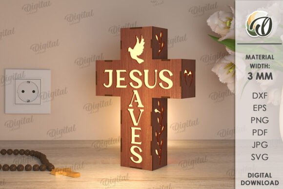 Unlocking Creative Potential with 3D Cross Lamp Laser Cut Designs